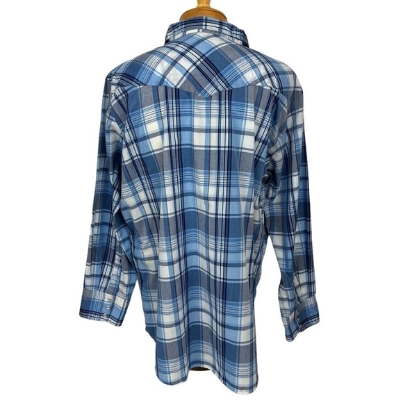 High Noon Men’s Western Cowboy White Pearl Snap Shirt Sz 2XL Multi Color Plaid - Picture 5 of 11